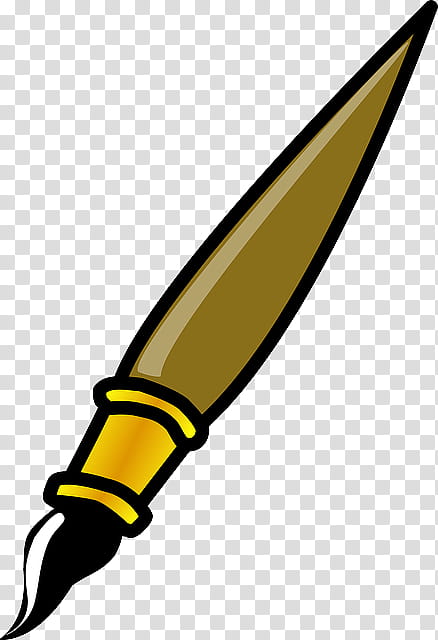 Paint Brush, Paint Brushes, Pencil, Arts, Artist, Crayon, Yellow, Cold Weapon transparent background PNG clipart