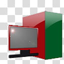 CP Christmas Object Dock, red flat screen monitor transparent background PNG clipart