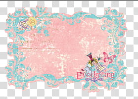 New , pink and teal Everlasting border illustration transparent background PNG clipart