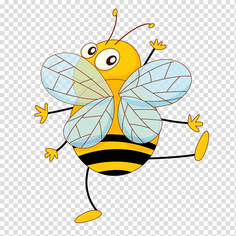 Flower Line Art, Drawing, Cartoon, Insect, Yellow, Bee, Honey Bee, Pollinator transparent background PNG clipart