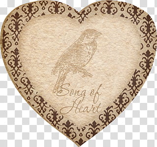Vintage , song of heart bird illustration transparent background PNG clipart