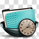 Sphere   , blue folder with clock raster art transparent background PNG clipart