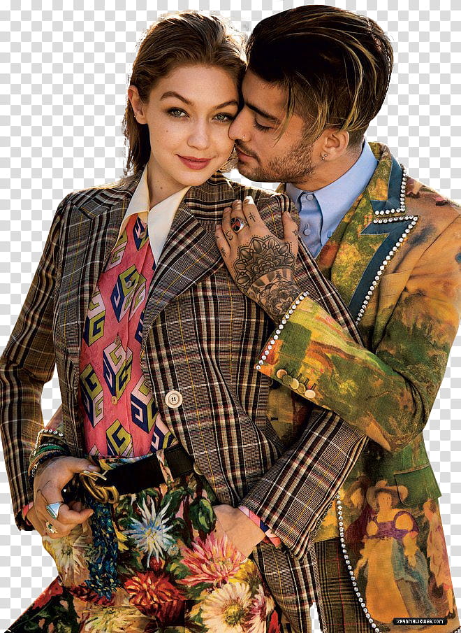 ZAYN MALIK AND GIGI HADID, ZM&GH-RW transparent background PNG clipart