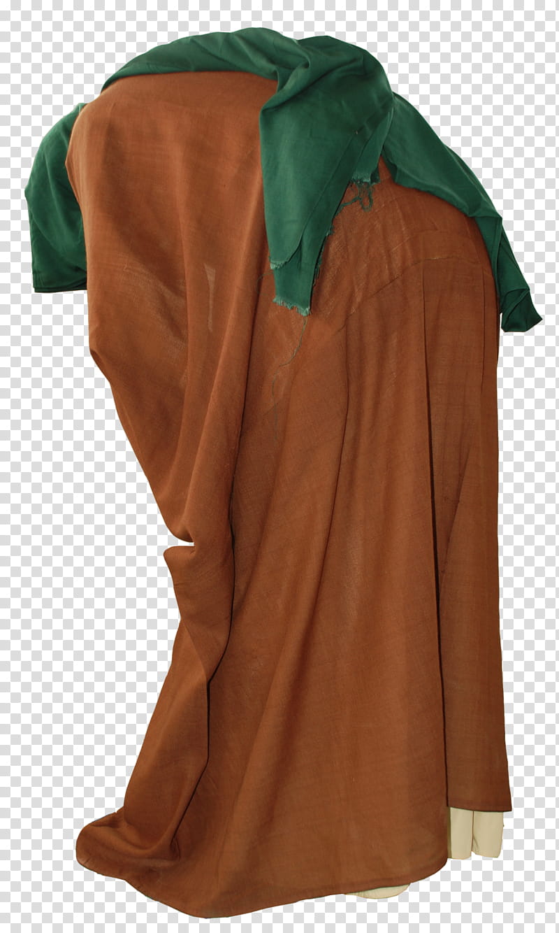 Arab old style clothes , brown and green textile transparent background PNG clipart