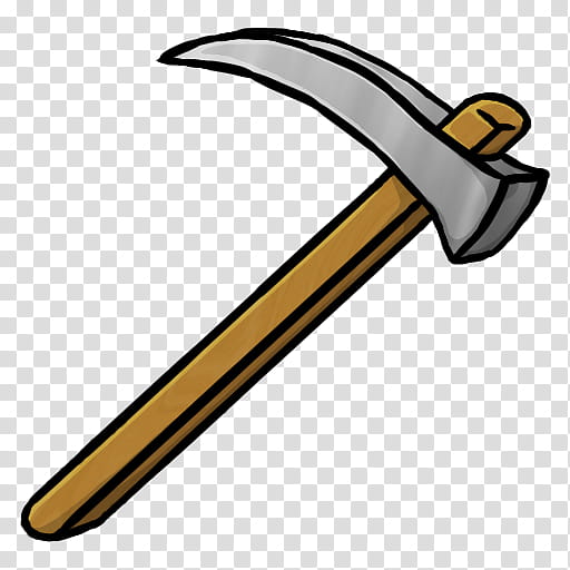 MineCraft Icon  , Iron Hoe, brown and gray hand tool illustration transparent background PNG clipart