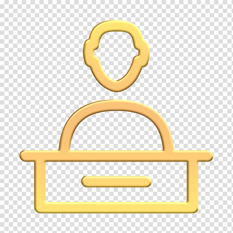 front desk icon front office icon hotel reception icon receptionist icon icon yellow transparent background png clipart hiclipart front desk icon front office icon hotel