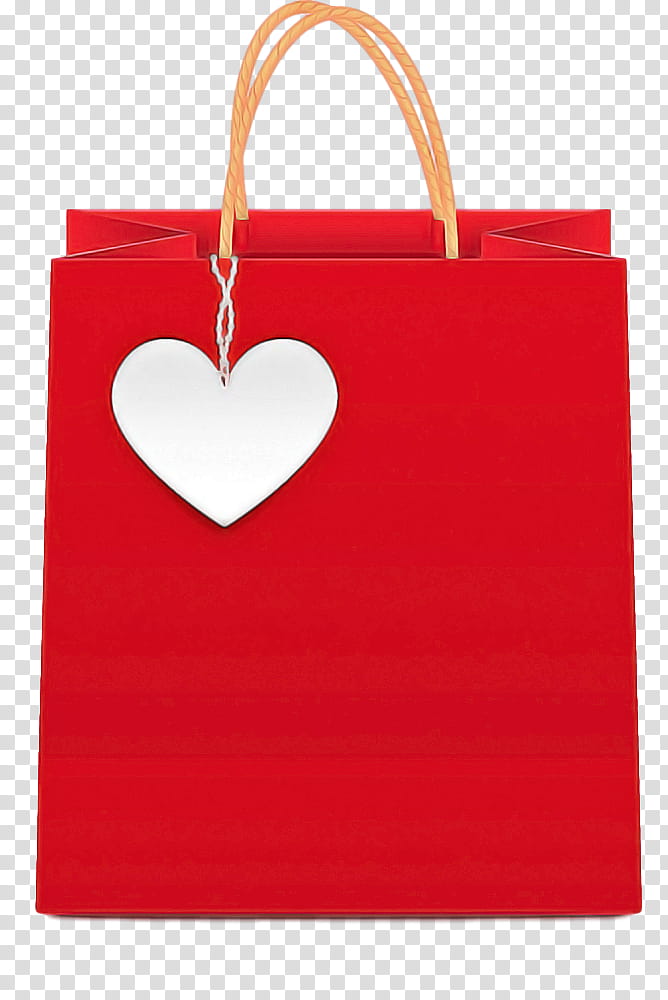 Shopping bag, Red, Heart, Paper Bag, Handbag, Material Property, Packaging And Labeling, Rectangle transparent background PNG clipart