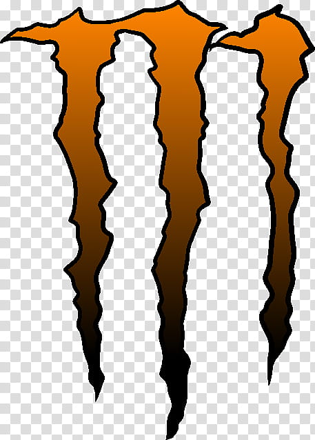 Orange Black Monster Logo transparent background PNG clipart