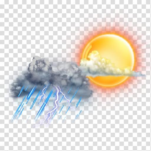 The REALLY BIG Weather Icon Collection, partly-cloudy-am-t-storm-rain transparent background PNG clipart