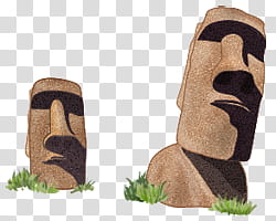 Travel scape, Moai illustration transparent background PNG clipart