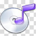 Oxygen Refit, sound-juicer, purple music icon and disc illustration transparent background PNG clipart