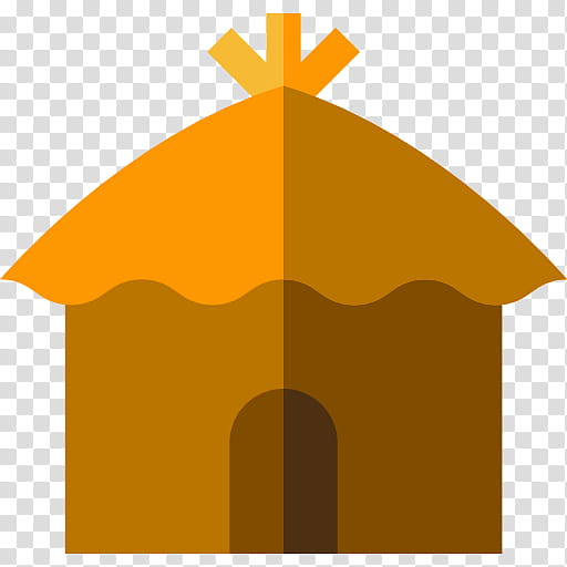 House Symbol, Bothy, Silhouette, Building, Yellow, Orange, Logo transparent background PNG clipart