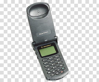 AESTHETIC GRUNGE, gray Motorola StarTAC flip phone transparent background PNG clipart