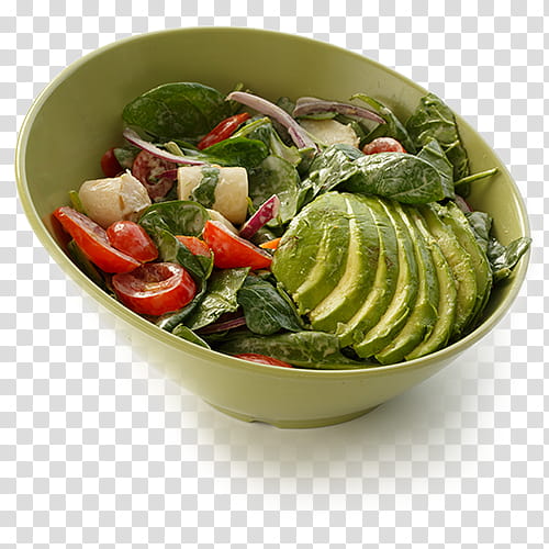 Green Leaf, Spinach Salad, Vegetarian Cuisine, Vinaigrette, Avocado Salad, Vegetable, Food, Caprese Salad transparent background PNG clipart