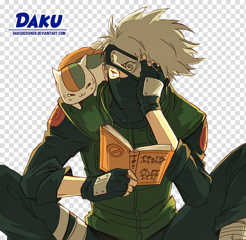 Render Kakashi Hatake And Nyanko Cross Over transparent background PNG clipart