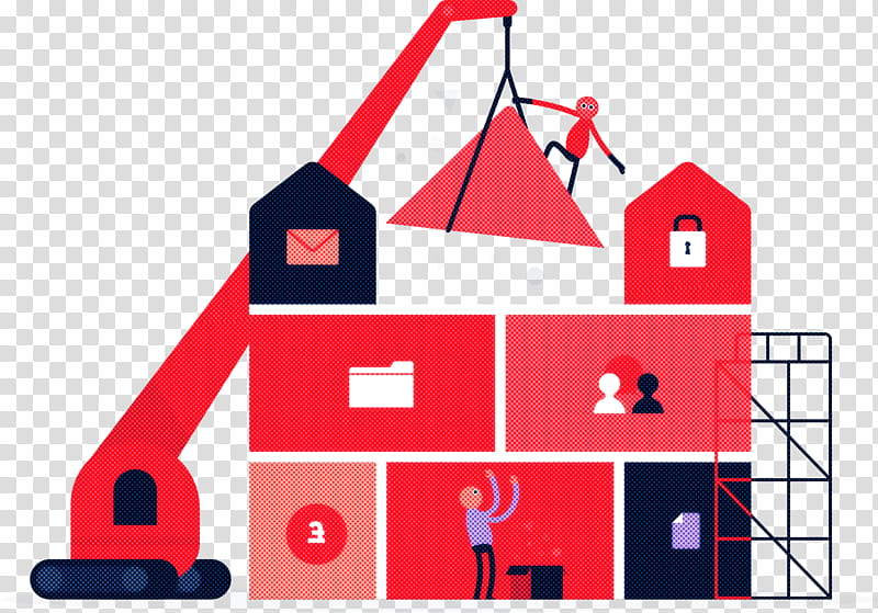 red line house transparent background PNG clipart