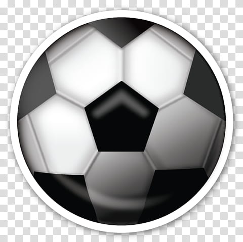 EMOJI STICKER , black and white soccer ball illustration transparent background PNG clipart