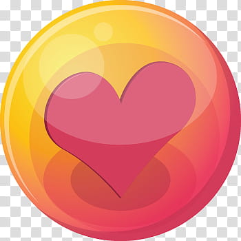 Heart Bubble Icons, pink, round orange, red, and pink heart icon transparent background PNG clipart