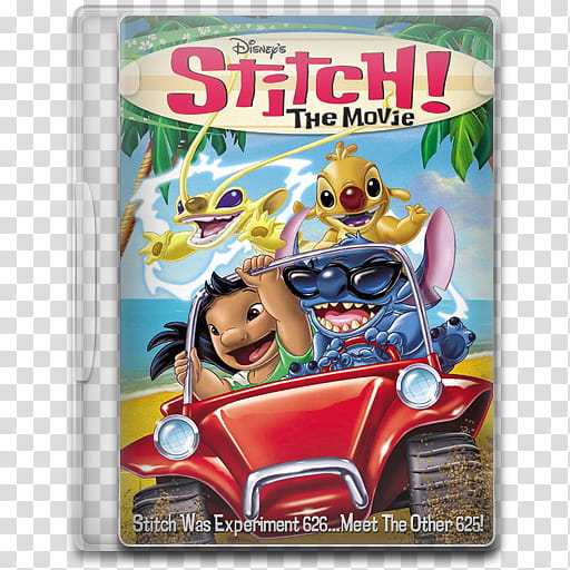 Movie Icon Mega , Stitch! The Movie, Disney's Stitch! The Movie disc case transparent background PNG clipart