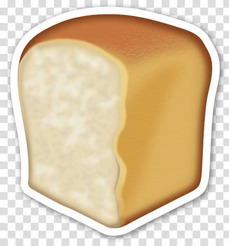 EMOJI STICKER , sliced of loaf bread illustration transparent background PNG clipart