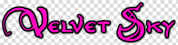 Velvet Sky text transparent background PNG clipart