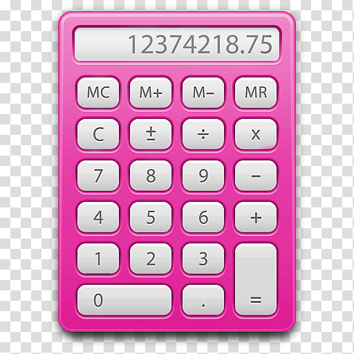 Icons, Calculator, white and pink calculator displaying numbers transparent background PNG clipart