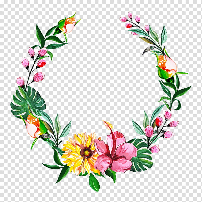 flower lei plant leaf font, Cut Flowers, Wreath, Wildflower, Impatiens transparent background PNG clipart