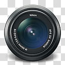 Nikon Lens Icon, AF-S DX Nikkor -mm VR (x), black Nikon lens transparent background PNG clipart