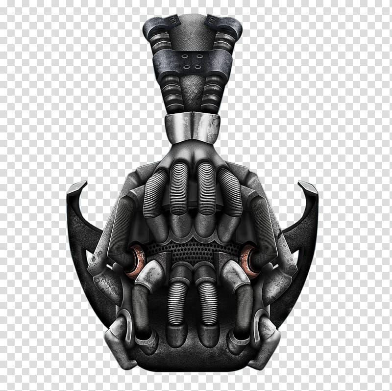 The Dark Knight Rises Bane Mask, grey metal illustration transparent background PNG clipart