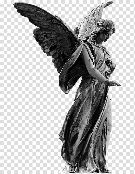 Angel, woman angel gray statue transparent background PNG clipart
