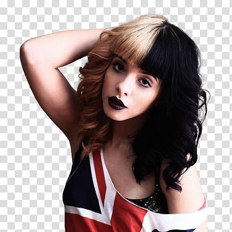 Melanie Martinez   , woman putting hand to her head transparent background PNG clipart
