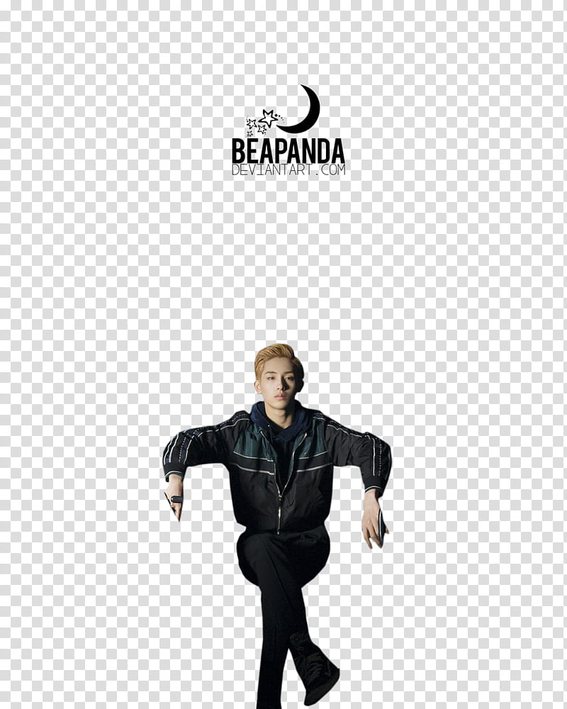 NCT U BOSS, man wearing black jacket and pants transparent background PNG clipart