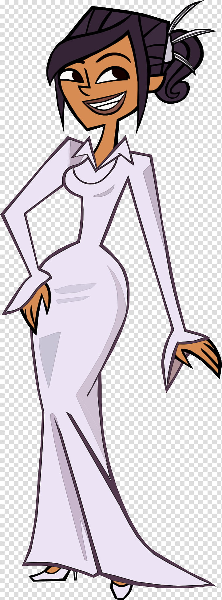OHH I d look so good in that, girl wearing white dress cartoon character ] transparent background PNG clipart
