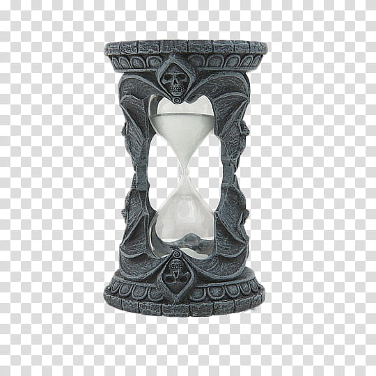 watchers , black hourglass with stone base transparent background PNG clipart