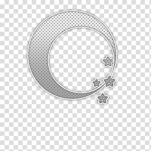 Frame s, gray moon and star transparent background PNG clipart