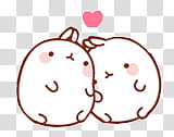 Molang, couple animal emoji illustration transparent background PNG clipart