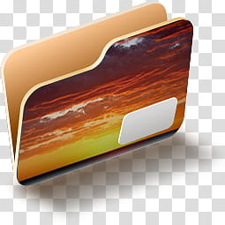 Graphic Folder Icons, SunsetFolderIcon, black and orange laptop bag transparent background PNG clipart