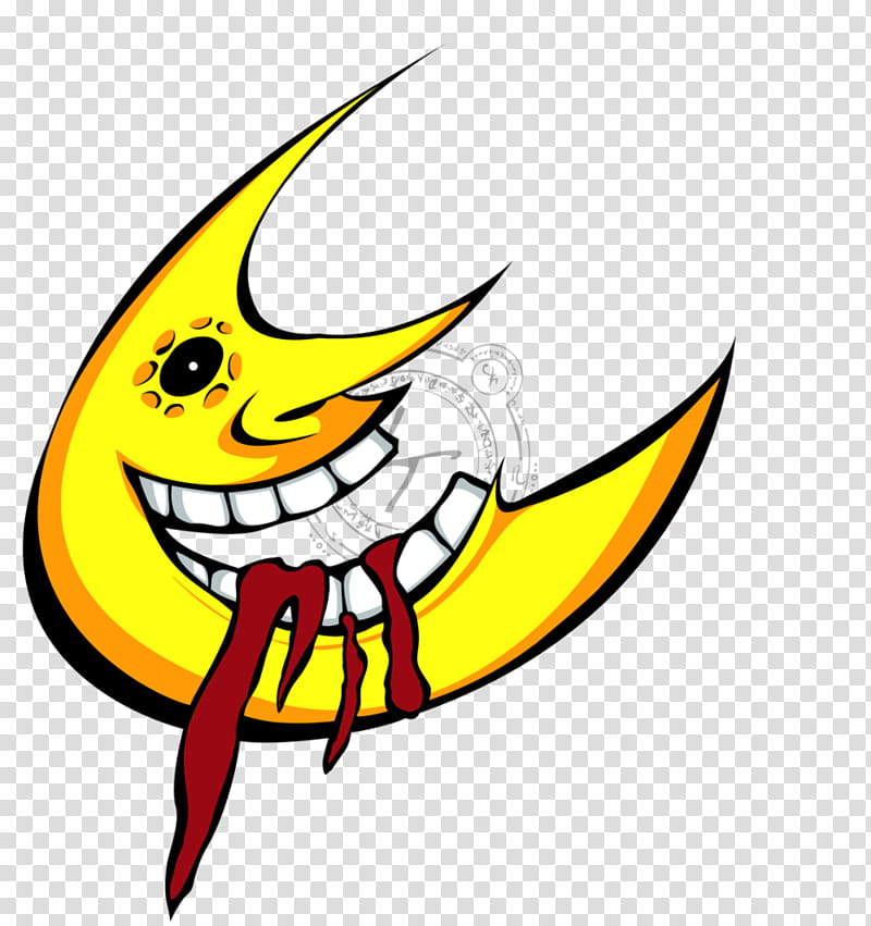 Tattoo-Commission: SoulEater Moon, yellow crescent moon transparent background PNG clipart