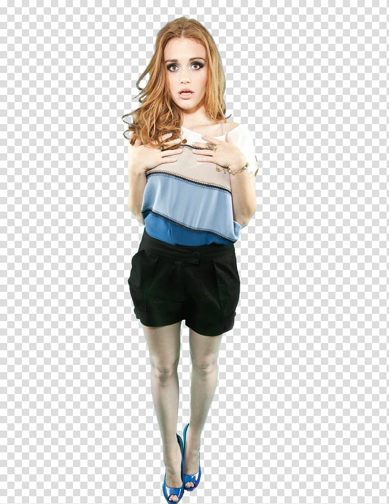 Holland Roden, woman touching her chest transparent background PNG clipart