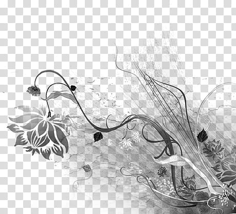 Lamoure Brushes , gray flower illustration transparent background PNG clipart