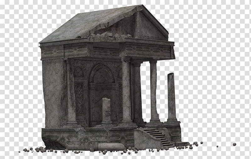 Building Temple Of Megaera Ruins , gray concrete structure transparent background PNG clipart