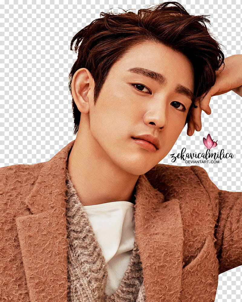 GOT Jinyoung Harper BAZAAR, man with hand on head transparent background PNG clipart