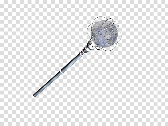 Ice Staff, gray and blue rod with stone transparent background PNG clipart