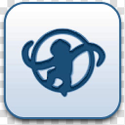 Albook extended blue , white and blue monkey logo illustration transparent background PNG clipart