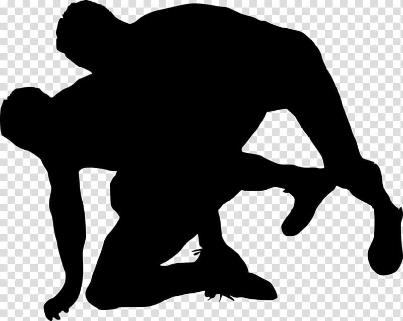 Silhouette Silhouette, Wrestling, Professional Wrestling, Sports, Black, Muscle transparent background PNG clipart