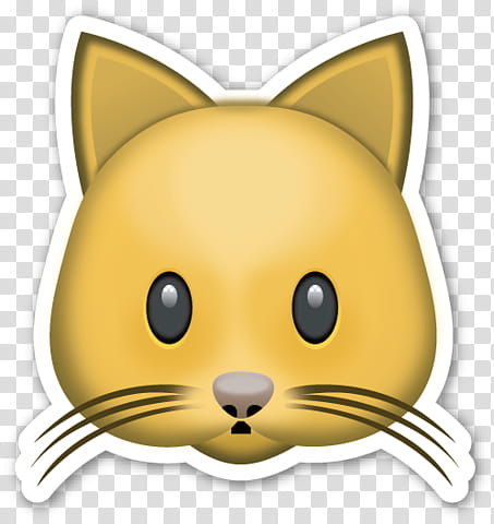 EMOJI STICKER , yellow cat emoji transparent background PNG clipart