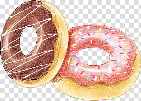 Sweet Things, two doughnuts transparent background PNG clipart