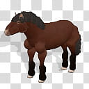 Spore creature Belgian Horse , brown horse transparent background PNG clipart