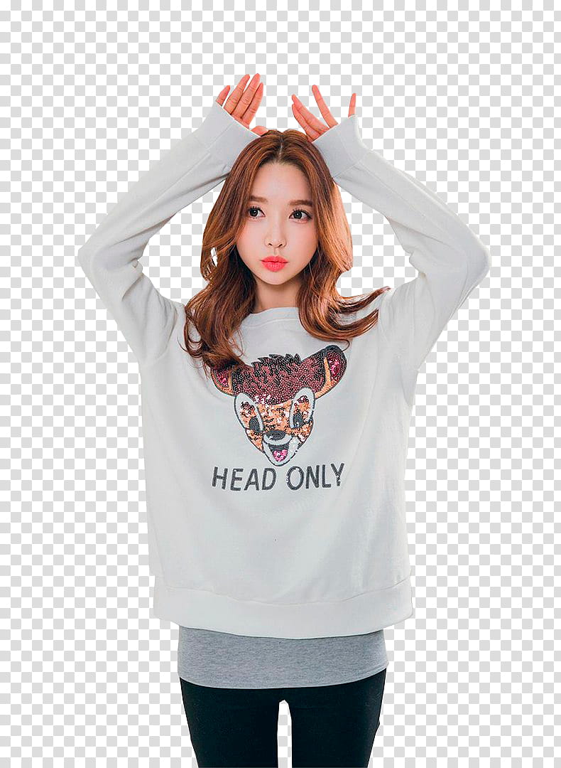 PARK SOO YEON, woman wearing white long-sleeved shirt transparent background PNG clipart