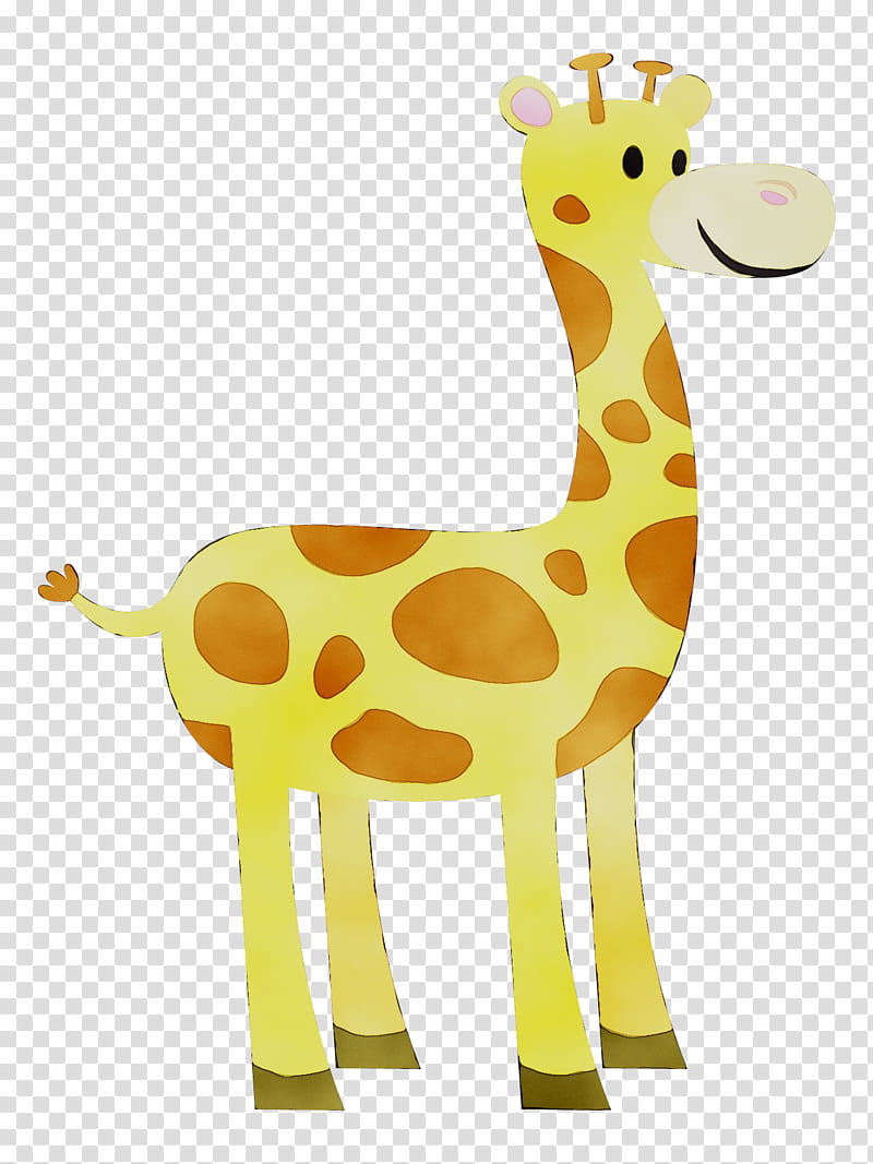 Animal, Giraffe, Neck, Giraffidae, Animal Figure, Yellow, Toy, Wildlife transparent background PNG clipart